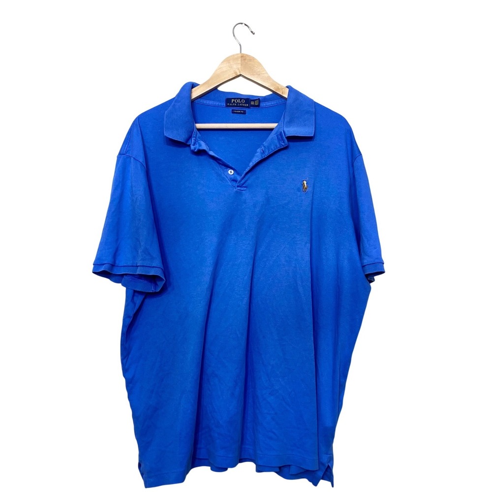 Polo Ralph Lauren Mens XXL Classic Fit Royal Blue Short Sleeve Polo Shirt Cotton
